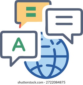Conjunto de iconos de comunicación modernos para mensajería, chat, correo electrónico, redes sociales, Asistencia al cliente y diseño de interacción digital