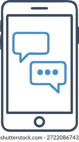 Modern Communication Icons Set for Messaging, Chat, Email, Social Media, Customer Support and Digital Interaction Design