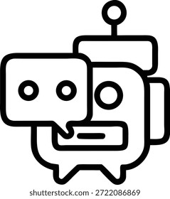 Modern Communication Icons Set for Messaging, Chat, Email, Social Media, Customer Support and Digital Interaction Design