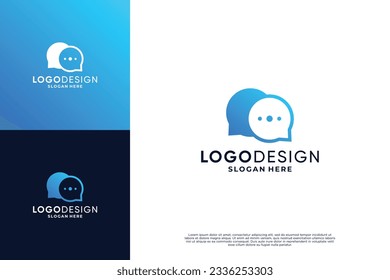 Modern Communication logo form chat bubble