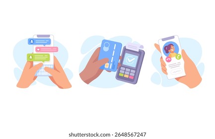 Métodos de comunicação modernos e soluções de pagamento para hoje Digital World and Economy