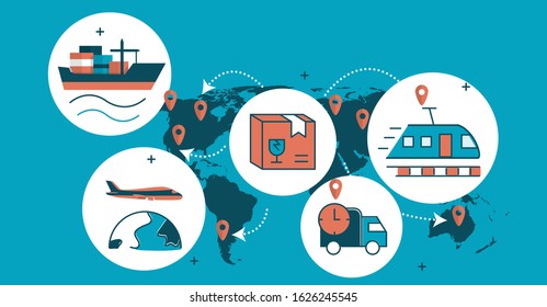 Modern communication transportation  Fast and with continuous tracking system
