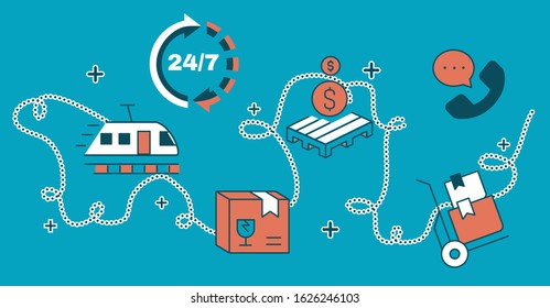 Modern communication transportation  Fast and with continuous tracking system