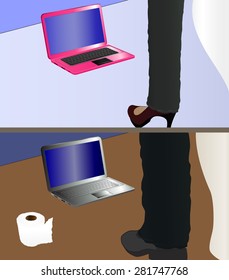 Modern communications. Vector illustration for your design.