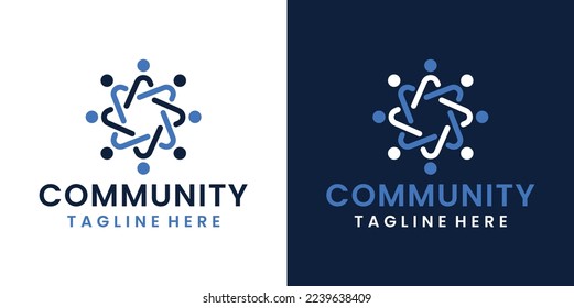 modern community people forum meeting logo design inspirations