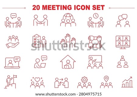 Modern Community web icons in line style. People, family, friendship, community, neighborhood, inclusion. Editable stroke. Vector illustration. charity web icons set. help, assistance, volunteer icons