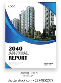 Modern company annual report  flyer template