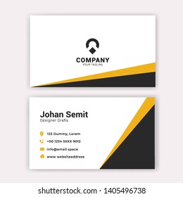 modern company business card black and orange template