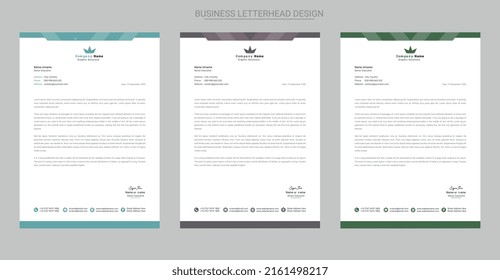 Modern company business letterhead Design template