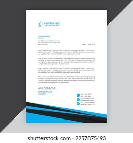 Modern company or business letterhead vector template