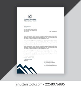 Modern company or business letterhead vector template
