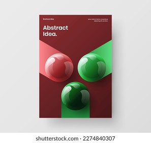 Modernes Corporate Identity Vektordesign Layout. Original realistische Sphären Corporate Cover Vorlage.
