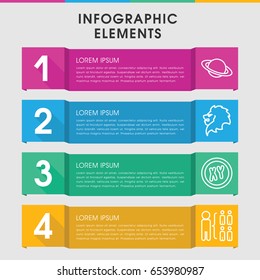Modern company infographic template. infographic design with company icons includes lion, structure, planet. can be used for presentation, diagram, annual report, web design.