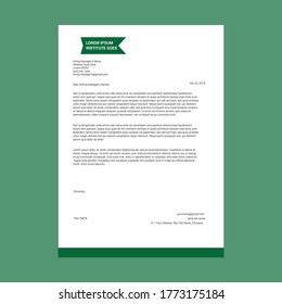 Modern company letterhead,  and letterhead, cover letter, template job applications. 
