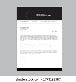 Modern company letterhead,  and letterhead, cover letter, template job applications. 
