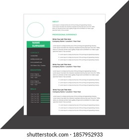 Modern company letterhead,  and letterhead, cover letter, template job applications. 