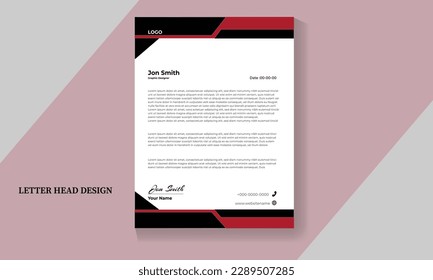 modern company letterhead design template