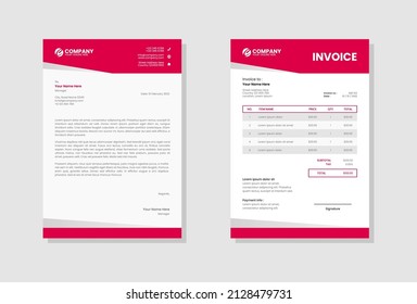 Modern company Letterhead and invoice template