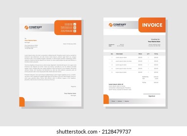 Modern company Letterhead and invoice template