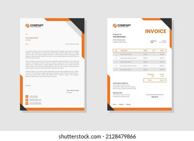 Modern company Letterhead and invoice template