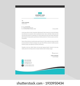 Modern Company Letterhead Template Design