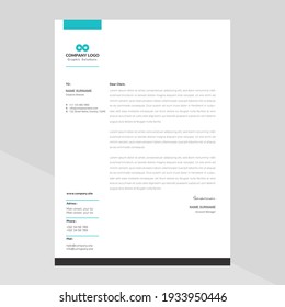 Modern Company Letterhead Template Design