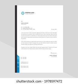 Modern company letterhead Template Design
