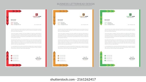Modern company letterhead template design