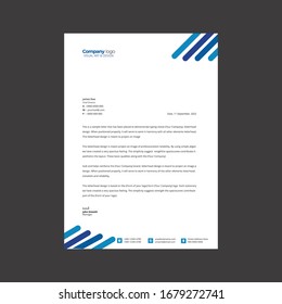 Modern company letterhead with various colors,Letterhead