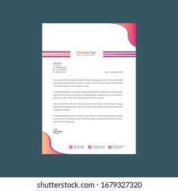 Modern company letterhead,Letterhead,Creative Letterhead,Template,Corporate Letterhead