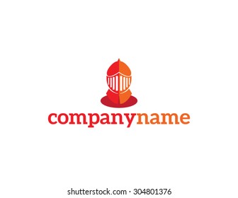 Modern company logo, clean design. warrior logo. knight logo template.