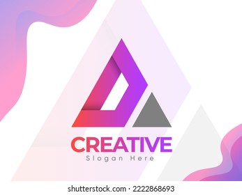 Modern Company Logo Design, Creative Concept With Gradient Color, unique Concept, Premium Vector.Creative Icon With Presentation Design Concept. Gradient Color With Creative Design, Premium Vector.