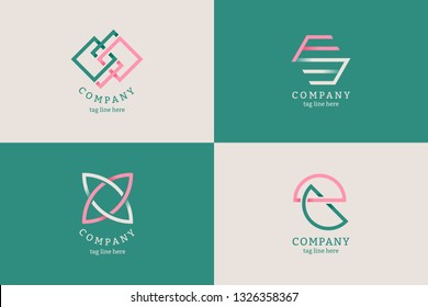 Vector de diseño de logotipo de empresa moderna