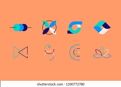 Modern company logo design vector