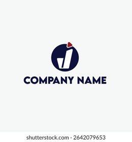 Modern Company Logo with Initial "J" Design, media logo,