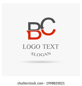 Logo moderno de la empresa, modelo inicial del logotipo de BC monograma.