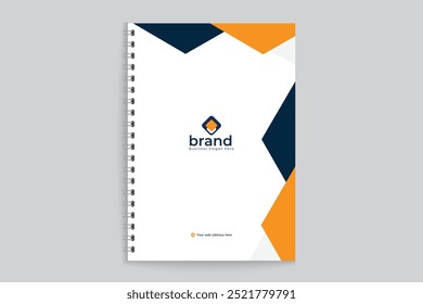 Modern company notebook cover with professional design