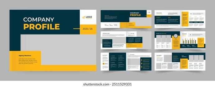 modern company profile layout template