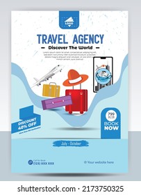 Modern company tours travel flyer design. Summer Holiday Tourism Brochure Template. Flyer Design Set with Beach View. tourism color a4 print ready tour flyer, Holiday Poster. World Adventure template.