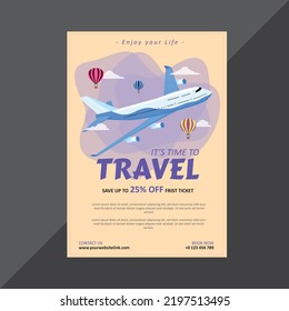 Modern company tours travel flyer design. Holiday Tourism Flyer Template. Flyer Design . A4 print ready tour flyer.