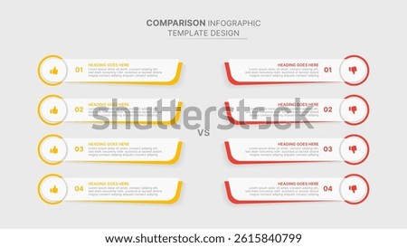 Modern Comparison Infographic Design Template