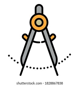 Modernes Kompasssymbol. Umriss, moderner Kompass, Vektorsymbol für Webdesign einzeln auf weißem Hintergrund