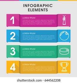 Modern competitive infographic template. infographic design with competitive icons includes trophy. can be used for presentation, diagram, annual report, web design.
