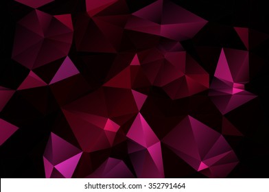 Modern complex polygonal mosaic dark red , black colorful background, Vector illustration EPS10