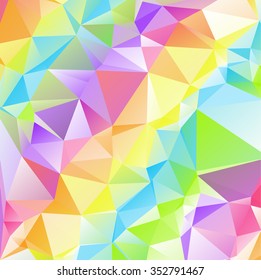 Modern complex polygonal mosaic rainbow colorful background, Vector illustration EPS10