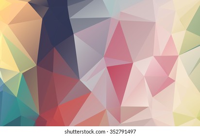 Modern complex polygonal mosaic rainbow colorful background, Vector illustration EPS10