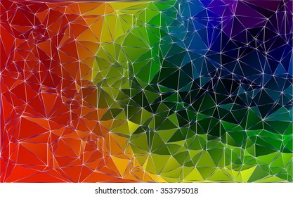 Modern complex polygonal mosaic rainbow colorful background, Vector illustration EPS10