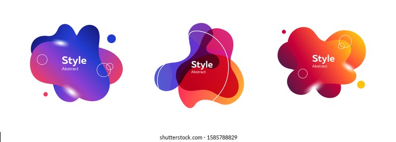 Modern composition of abstract creative wavy blobs. Design template for logo, flyer or presentation. Abstract form dynamic composition. Modern style vector illustration