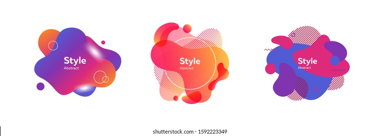 Modern composition of stylish abstract creative shapes. Design template for logo, flyer or presentation. Abstract form dynamic composition. Modern style vector illustration