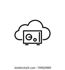 Modern computer cloud line icon. Premium pictogram isolated on a white background. Vector illustration. Stroke high quality symbol. Cloud icon in modern line style.
